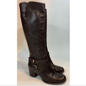 Tommy Hilfiger Gerdie tall brown leather boots 7.5